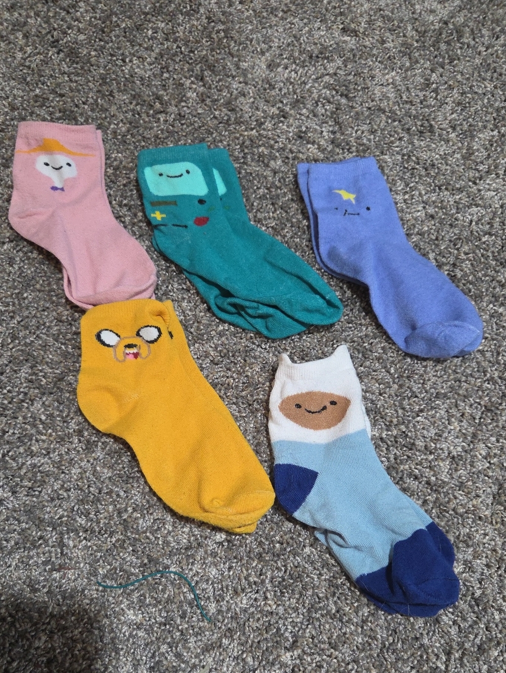 5 Pack Of Adventure Time Socks